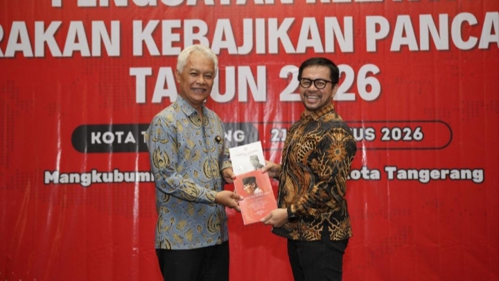 Marinus Gea bersama BPIP saat memberikan penguatan kepada Relawan Kebajikan Pancasila di Tangerang