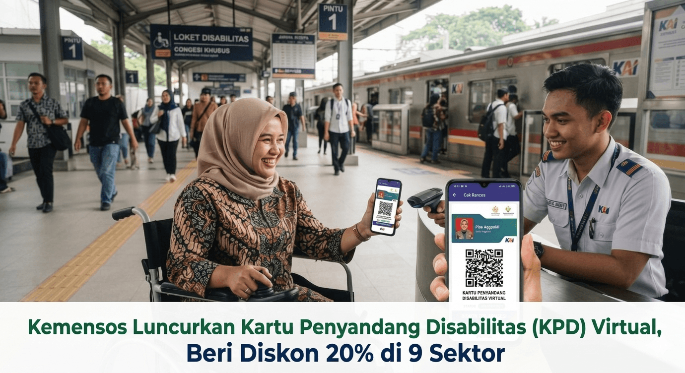 Kemensos Luncurkan Kartu Penyandang Disabilitas (KPD) Virtual, Beri Diskon 20% di 9 Sektor